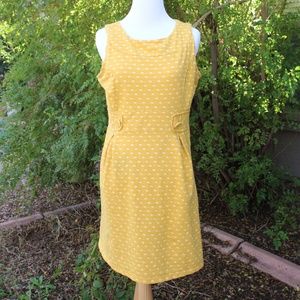 Fang mustard yellow polka dot dress